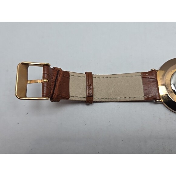 Daniel Wellington Classic 41mm Rose Gold Leather Quartz Watch New Battery Slim - Picture 11 of 13